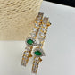 Sleek Emerlad AD Bangles - 2.8