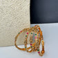 Set of 4 Sleek Goddess Lakshmi Bangles in CZ Red and Green Stones - 2.8
