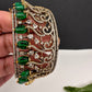 AD openable victorian finish color beads bracelet - Green