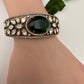 Moissanite Kundan openable victorian finish color beads bracelet - Green
