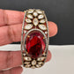 Moissanite Kundan openable victorian finish color beads bracelet - Red