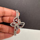 CZ Silver Finish Color Stone Openable Bracelet - Purple