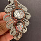 CZ Victorian Micro Setting Finish Color Stone Openable Bracelet - Brown