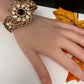 CZ Kundan Color Stone Openable Bracelet - Blue