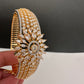 AD Gold Finish Openable Kada Bracelet