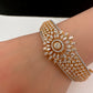 AD Gold Finish Openable Kada Bracelet