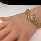 AD Gold Finish Openable Kada Bracelet