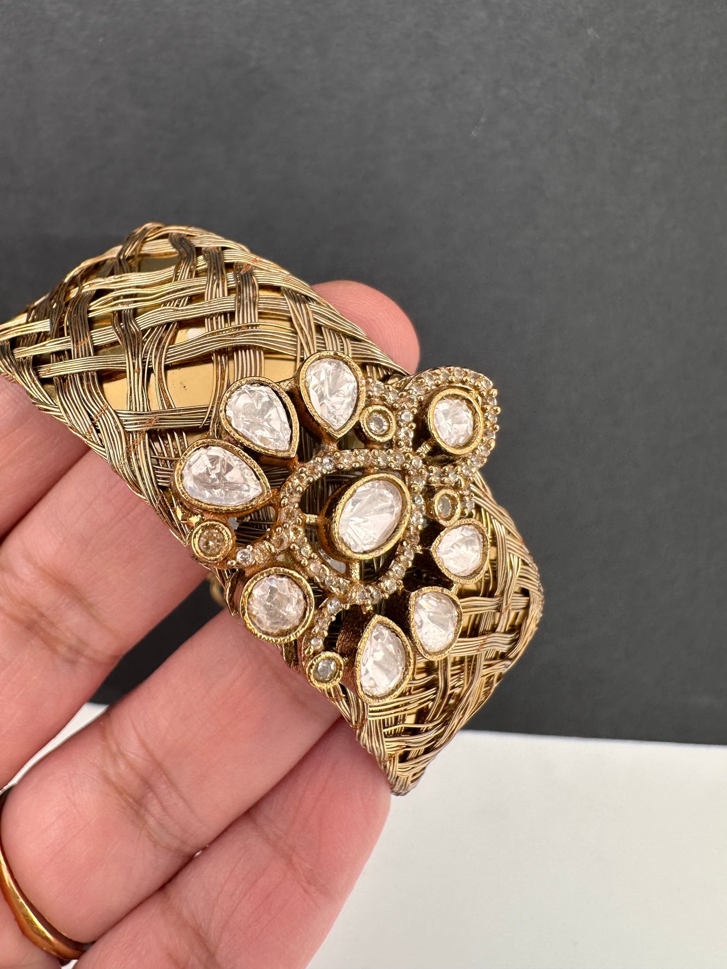 Kundan Openable Kada Bracelet