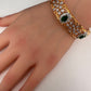AD Diamond Openable Kada Bracelet - Green