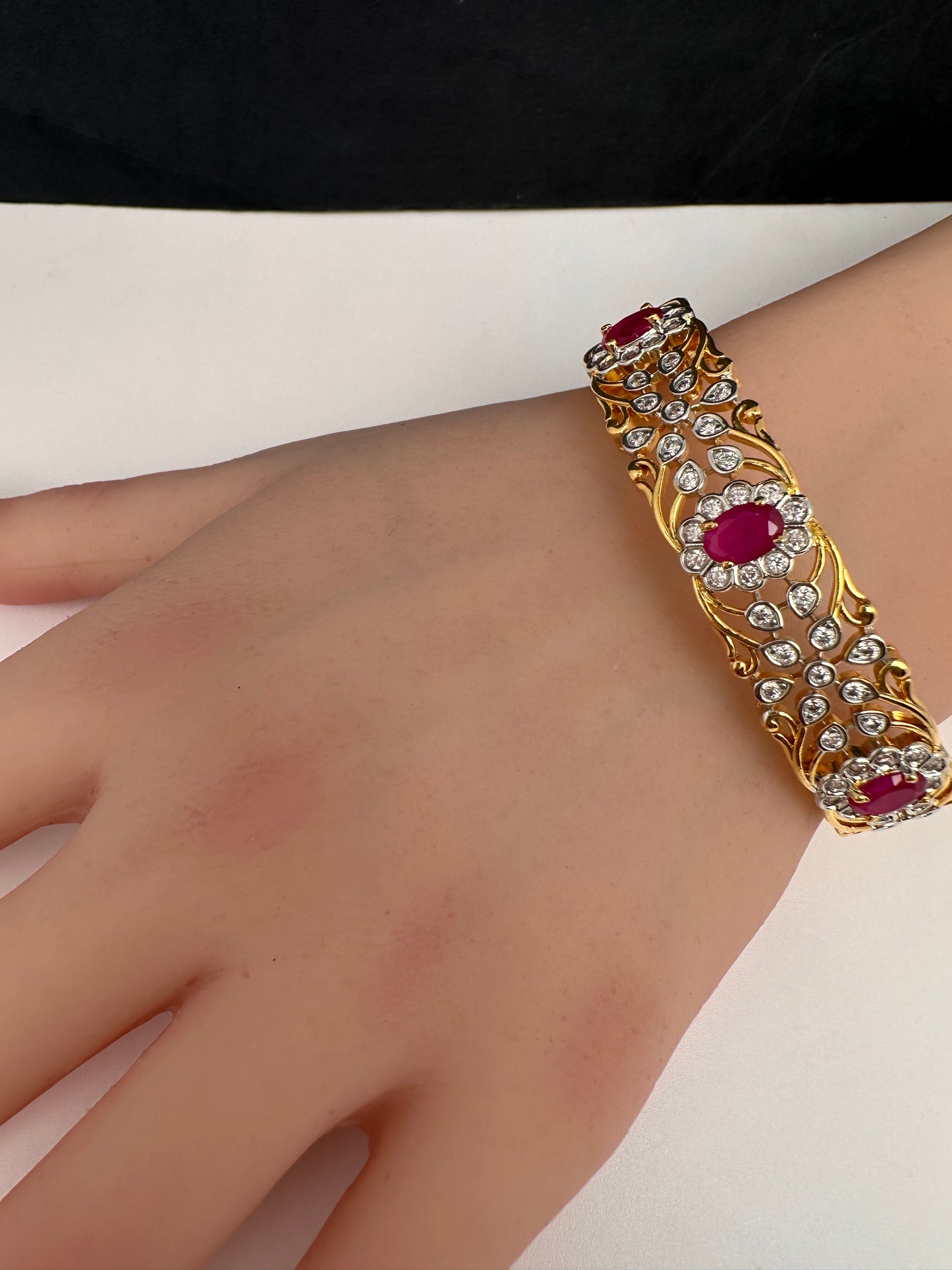 AD Diamond Openable Kada Bracelet