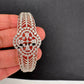 AD Diamond Openable Kada Bracelet - Silver