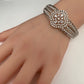 AD Diamond Openable Kada Bracelet - Silver