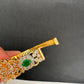 AD Diamond Openable Kada Bracelet - Green