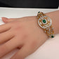 AD Diamond Openable Kada Bracelet - Green