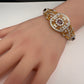AD Diamond Openable Kada Bracelet - Purple