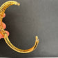 AD Gold Dual Finish Openable Kada Bracelet