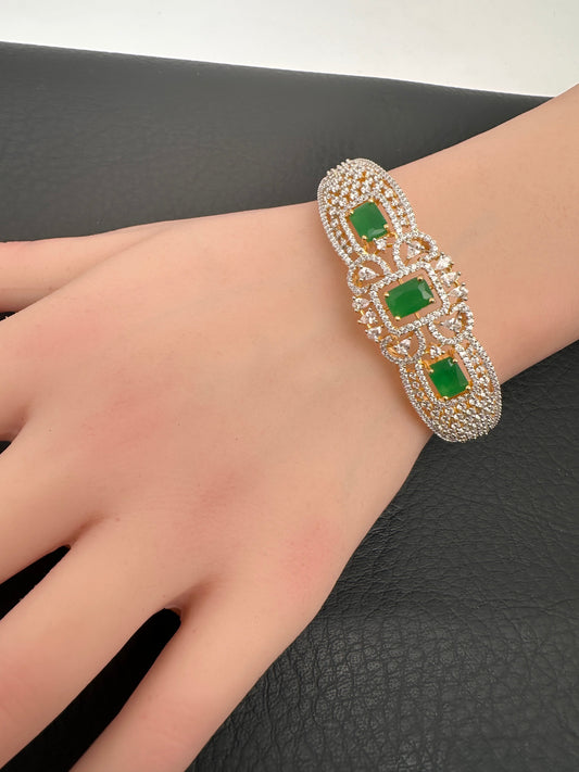 AD Emerald Openable Kada Bracelet