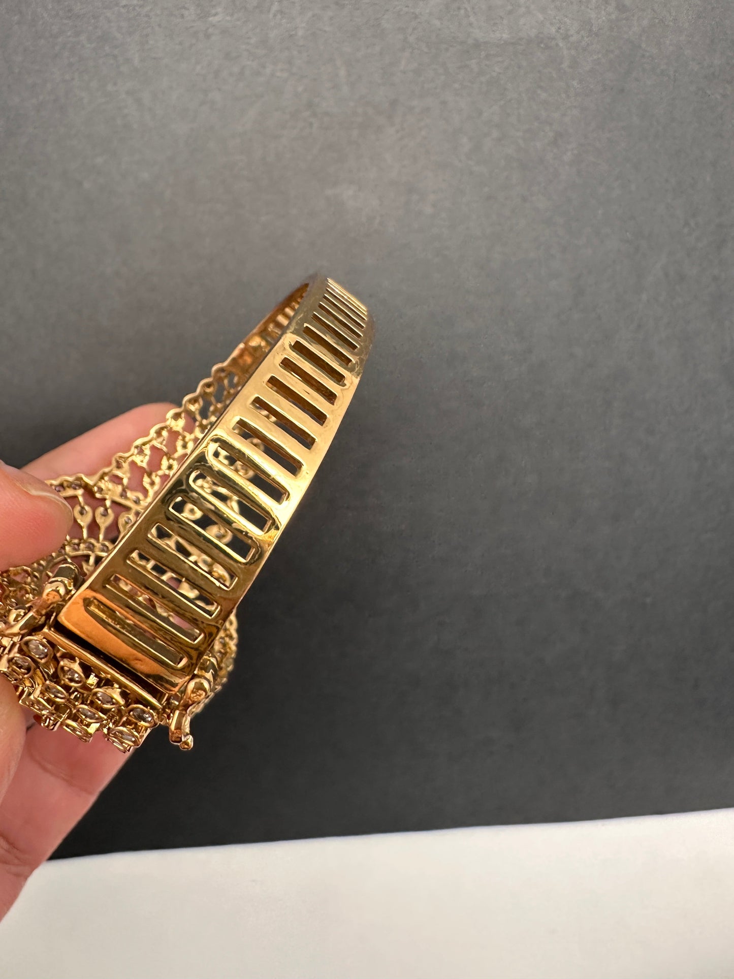 Matte Green CZ Openable Kada Bracelet