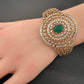 Matte Green CZ Openable Kada Bracelet