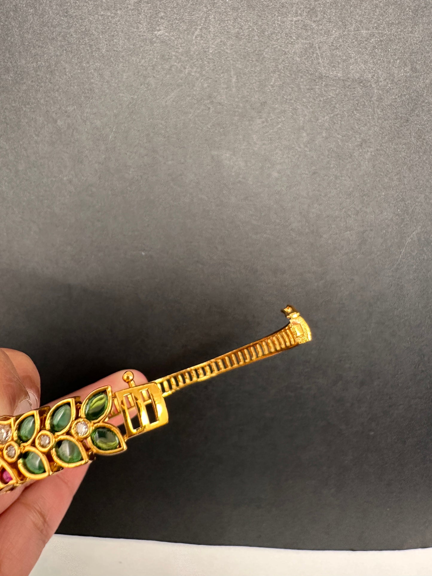 Matte Kempu Openable Kada Bracelet