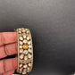 Kundan Matte Openable Kada Bracelet - Yellow