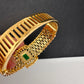 AD Diamond Openable Kada Bracelet - Green
