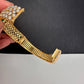 AD Diamond Openable Kada Bracelet - Green