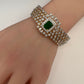 AD Diamond Openable Kada Bracelet - Green