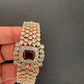 AD Diamond Openable Kada Bracelet - Purple