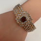 AD Diamond Openable Kada Bracelet - Purple