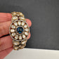 Kundan Color Stone Openable Kada Bracelet - Blue