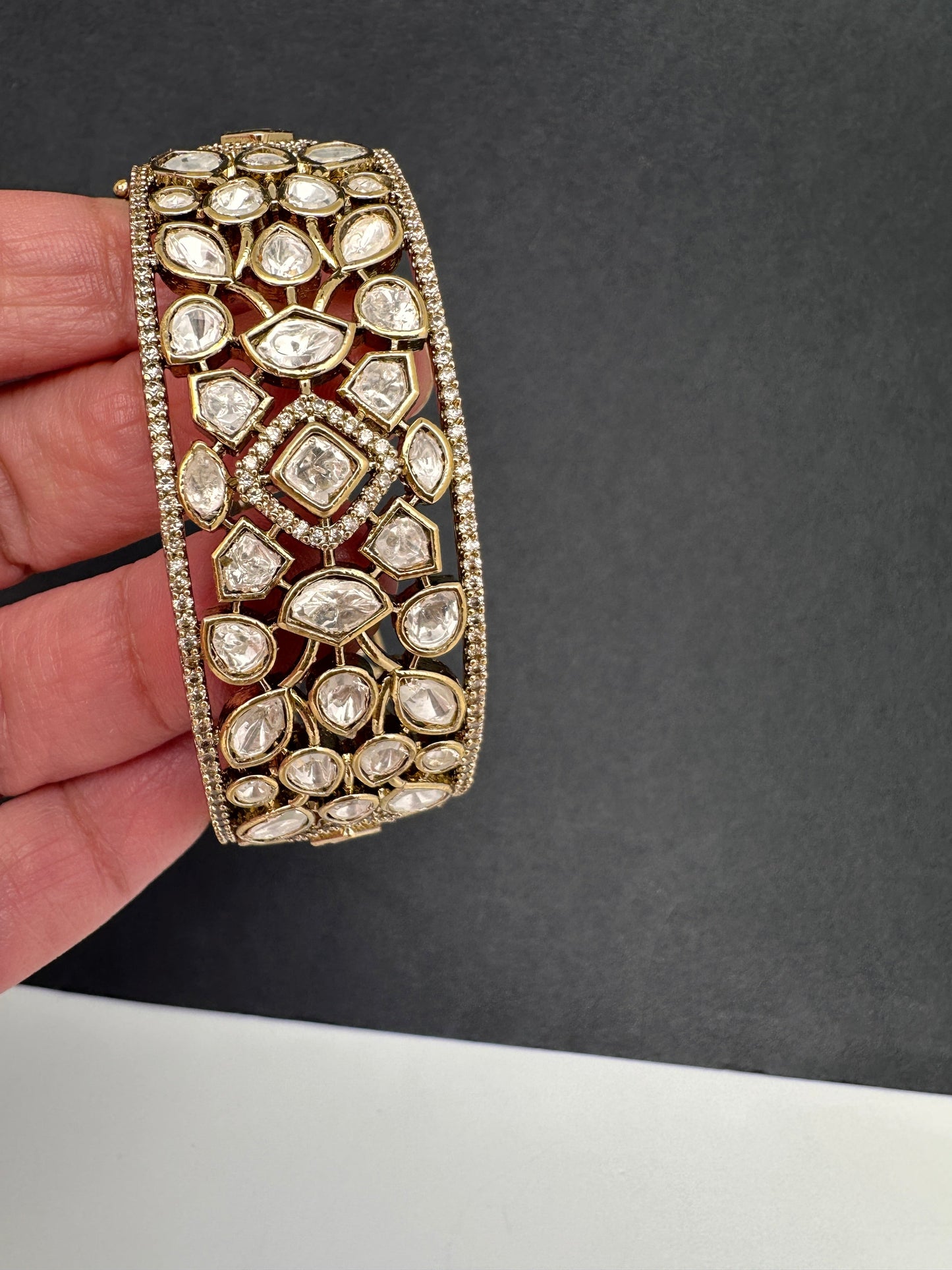 Kundan Openable Kada Bracelet