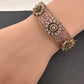 AD Color Stone Openable Matte Bracelet - Pink
