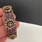 AD Color Stone Openable Matte Bracelet - Purple