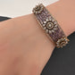 AD Color Stone Openable Matte Bracelet - Purple