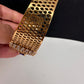 AD Color Stone Openable Matte Kada Bracelet - Purple