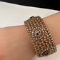 AD Color Stone Openable Matte Kada Bracelet - Purple