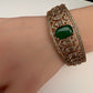 AD Color Stone Openable Matte Kada Bracelet - Green