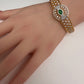 AD Diamond Openable Kada Bracelet - Green