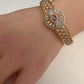 AD Diamond Openable Kada Bracelet - Purple