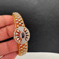 AD Diamond Openable Kada Bracelet - Purple