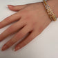 AD Diamond Dual Finish Sleek Openable Kada Bracelet