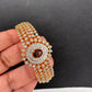 AD Diamond Openable Kada Bracelet - Purple