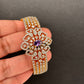 AD Diamond Openable Kada Bracelet - Purple