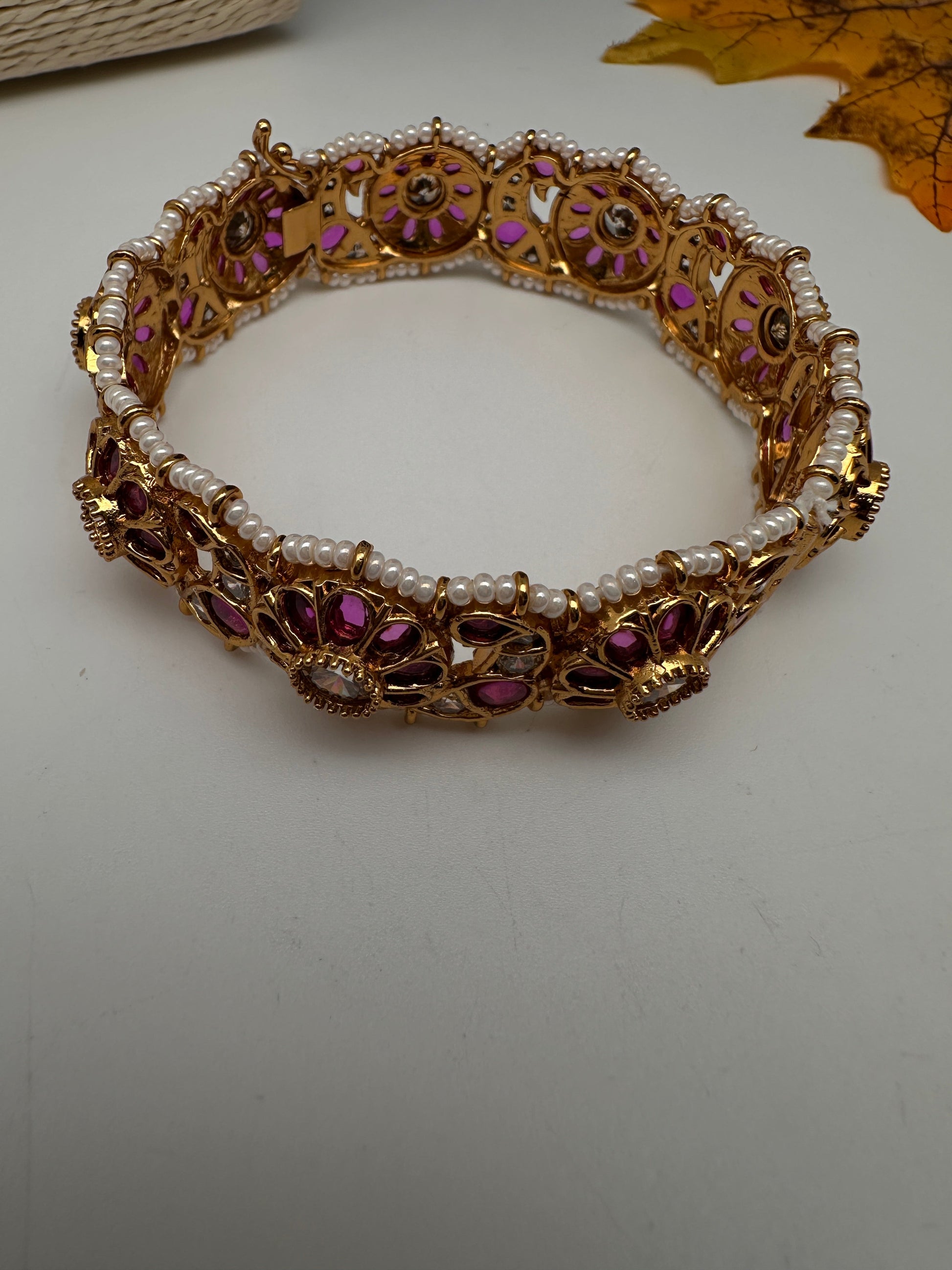 Kempu Openable Kada Bracelet - Green