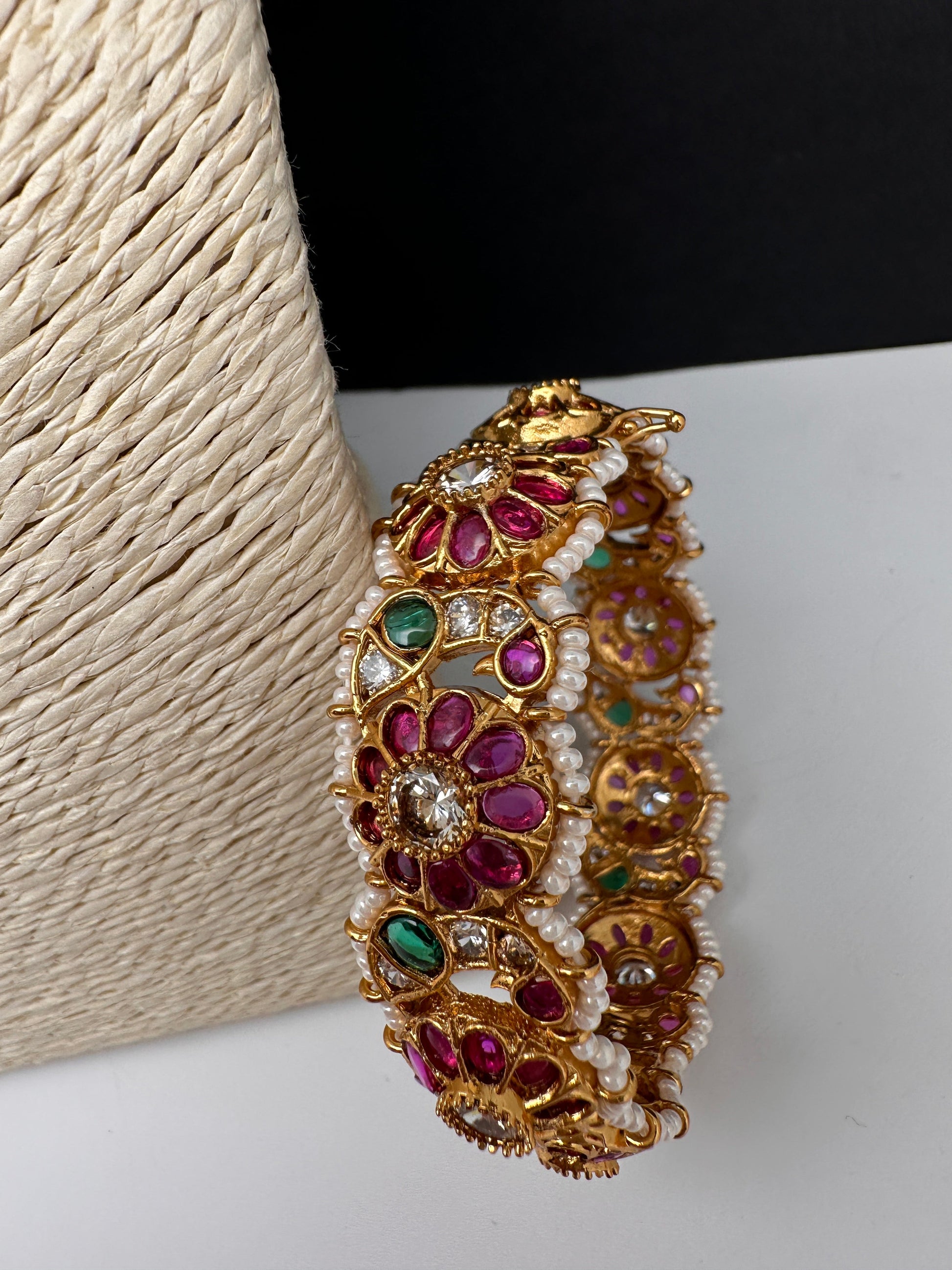 Kempu Openable Kada Bracelet - Multi