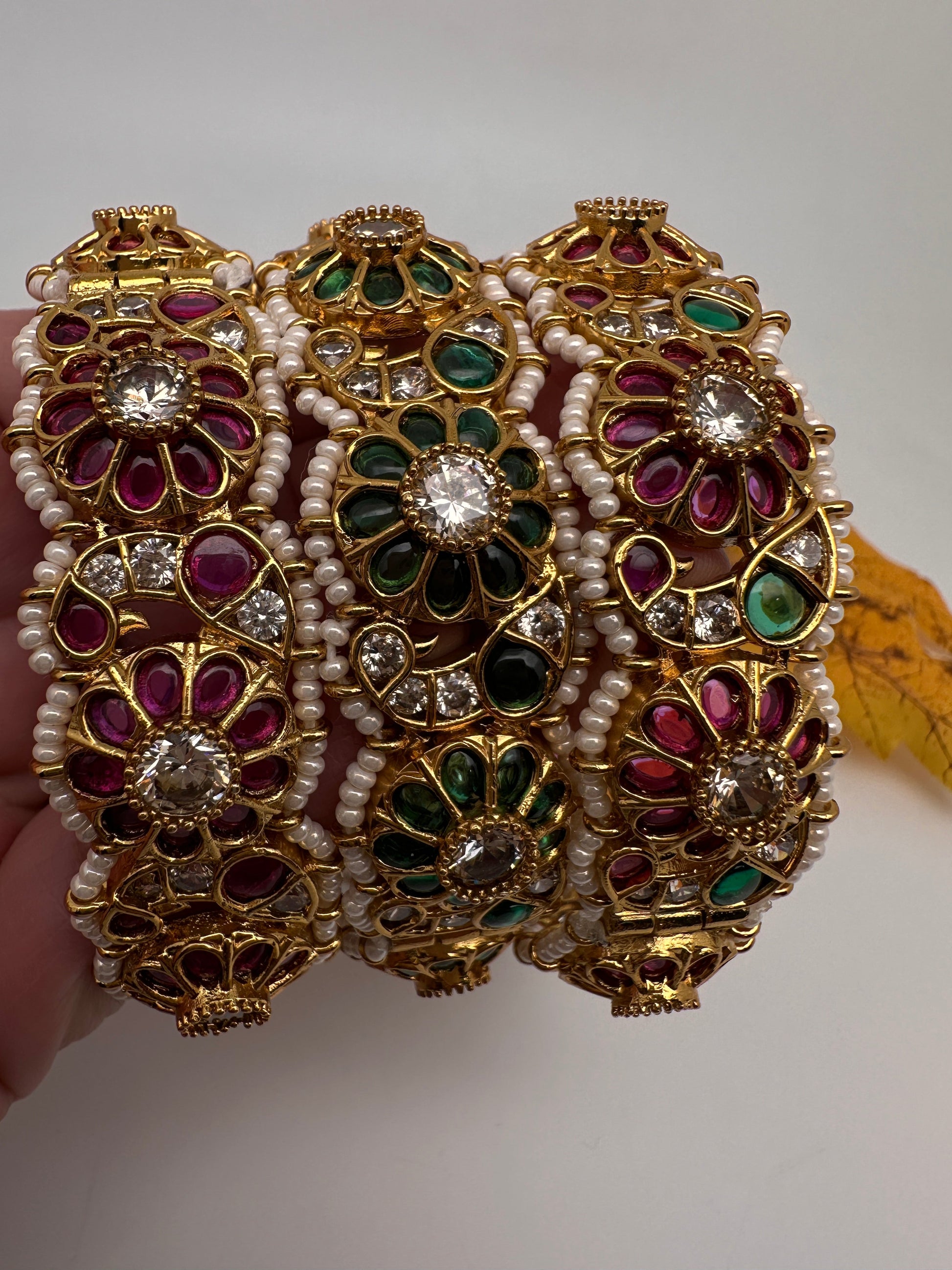 Kempu Openable Kada Bracelet - Red