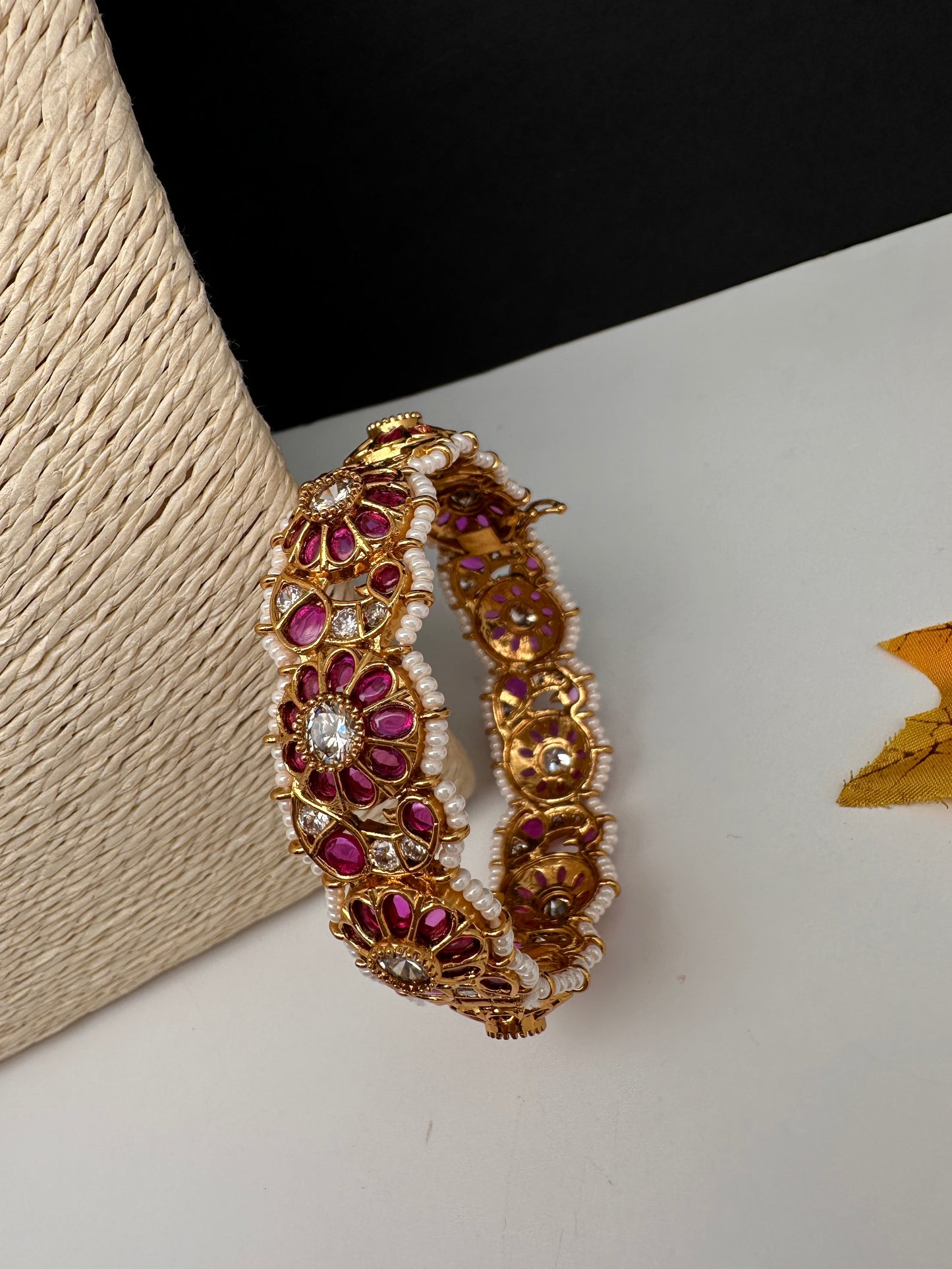 Kempu Openable Kada Bracelet - Red