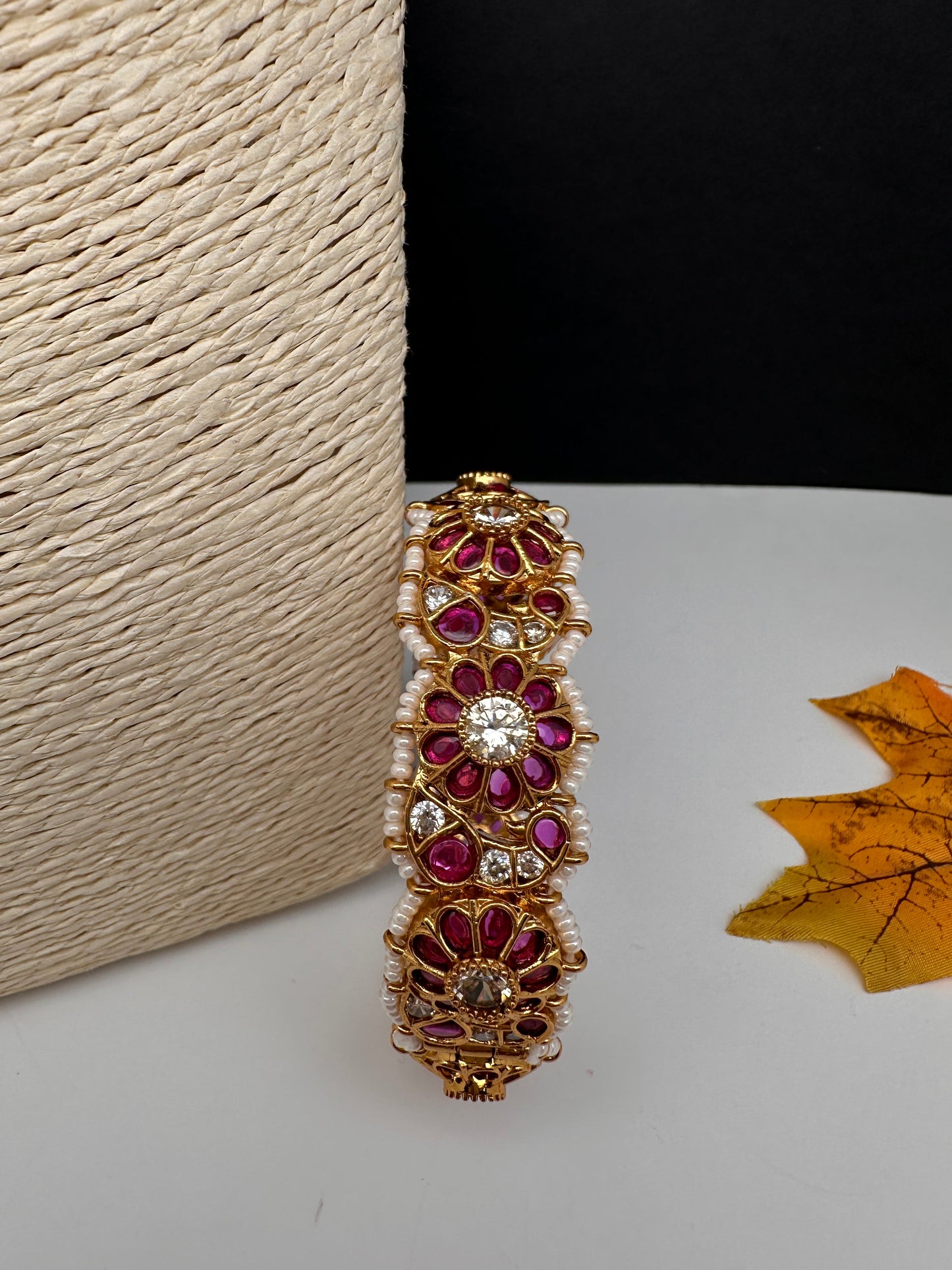 Kempu Openable Kada Bracelet - Red