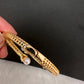AD Diamond Pearl Openable Kada Bracelet - 